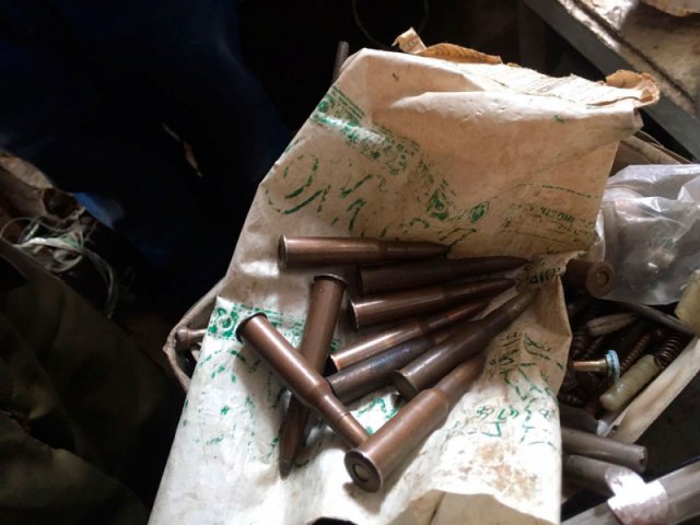 В Грязинском районе выявлен подпольный арсенал оружия